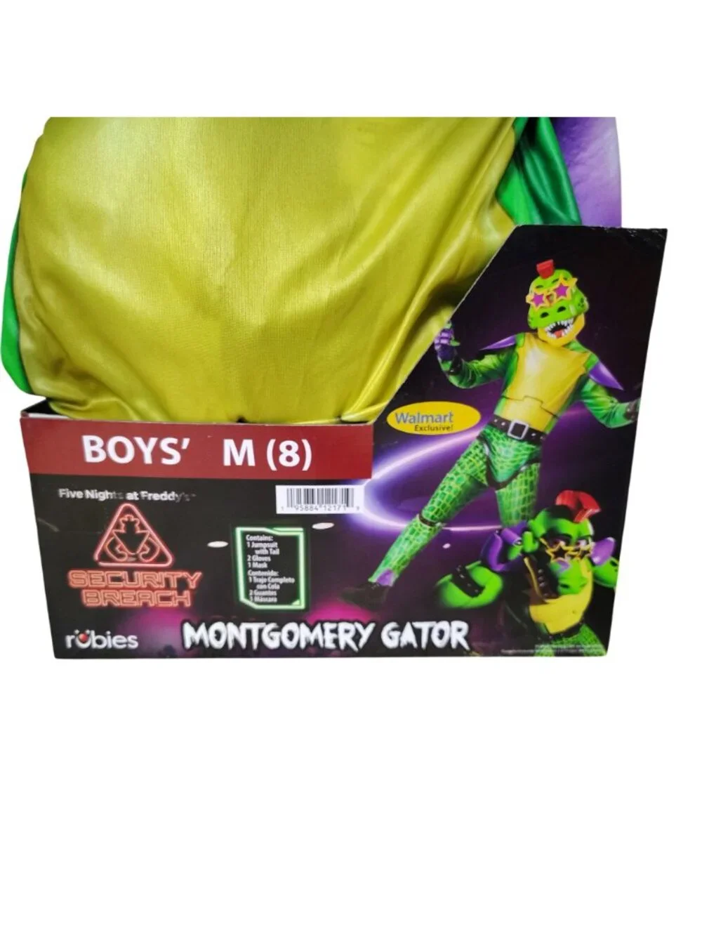 FNAF Security Breach Montgomery Gator Boys Costume Medium 8 Rubies 4 Piece New